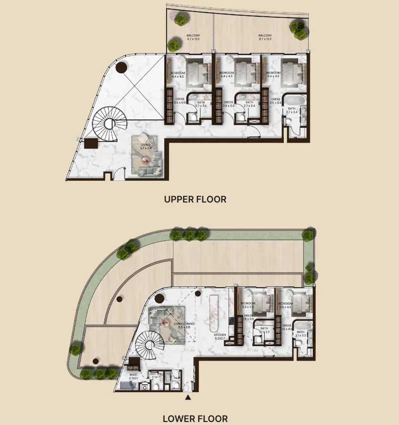 Saas Hills 5 bed floor plan, 5,978 sqft
