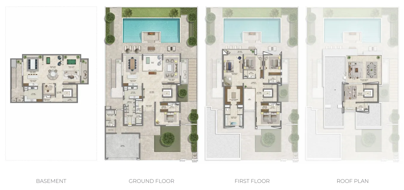 Mareva 1 and 2 The Oasis 5 bed floor plan, 7,965 sqft