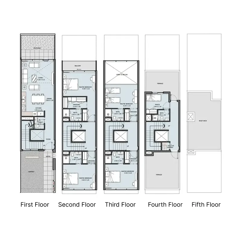 Verdana IV 4 bed floor plan, 3,195 sqft