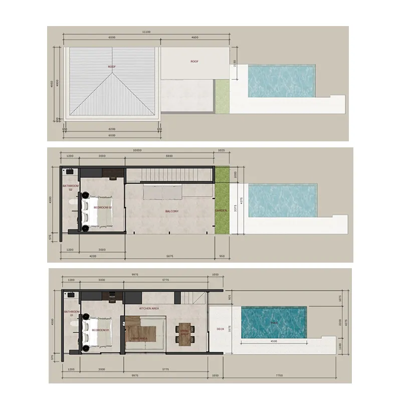 Asora Living 2 bed floor plan, 1,550 sqft