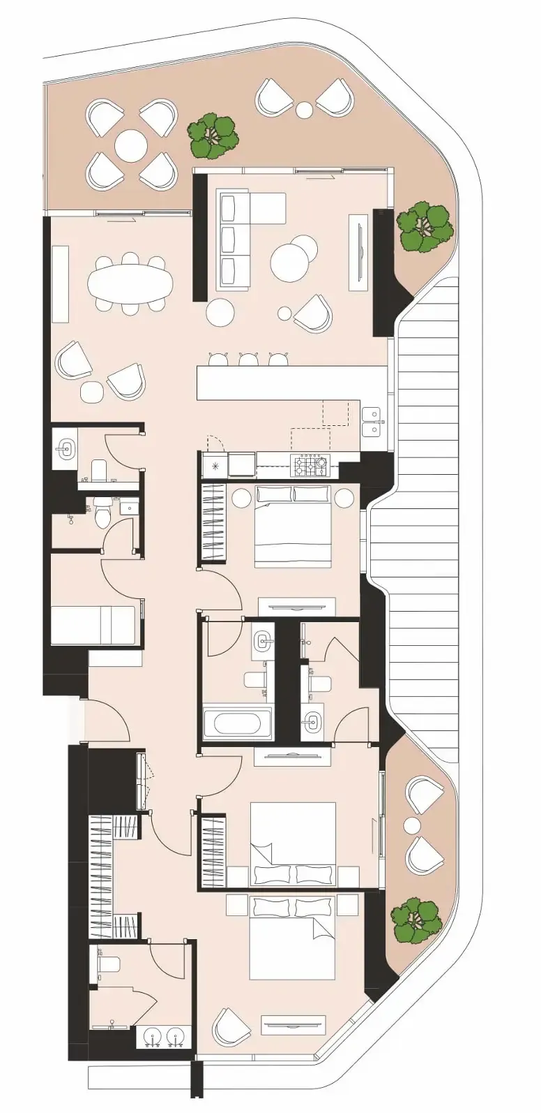 Artistry Two Residences 3 bed floor plan, 1,988 sqft