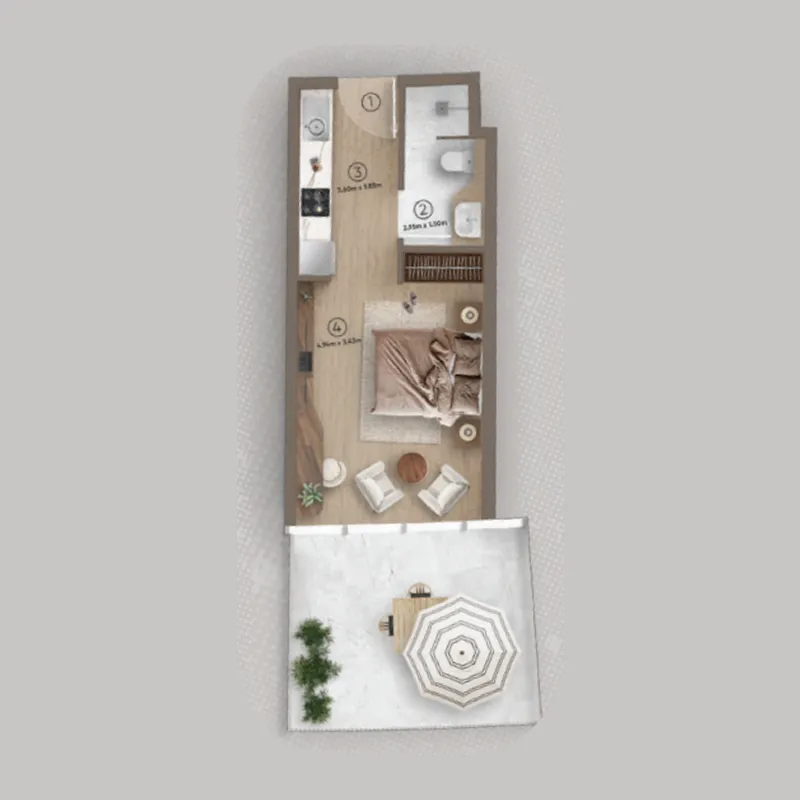 Azure by Lapis Studio floor plan, 384 – 730 sqft