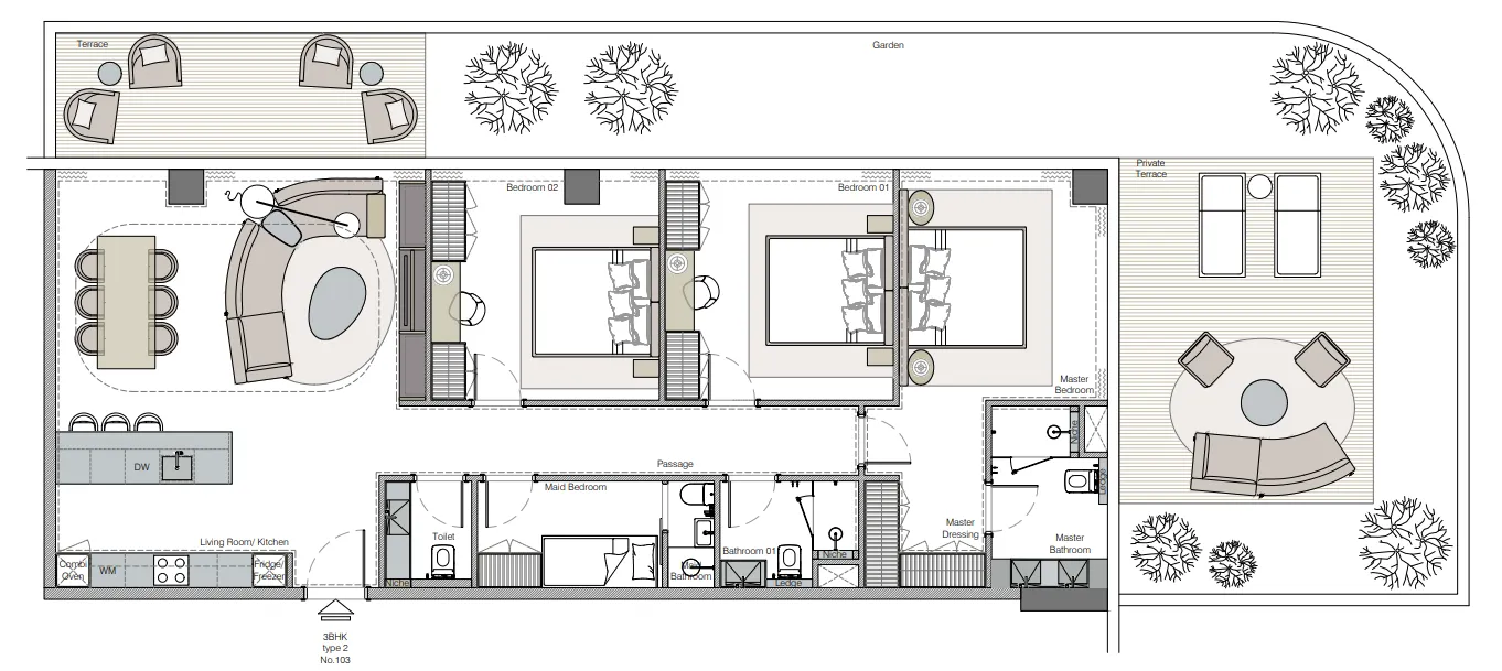 Helvetia Marine by DHG 3 bed floor plan, 2,562 sqft