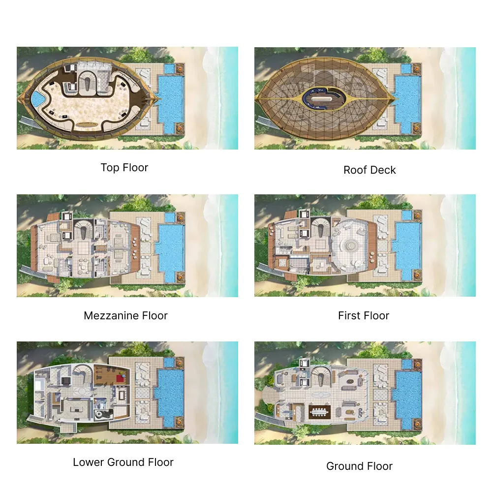 The Heart of Europe - Sweden Island 7 bed floor plan, 21,560 sqft