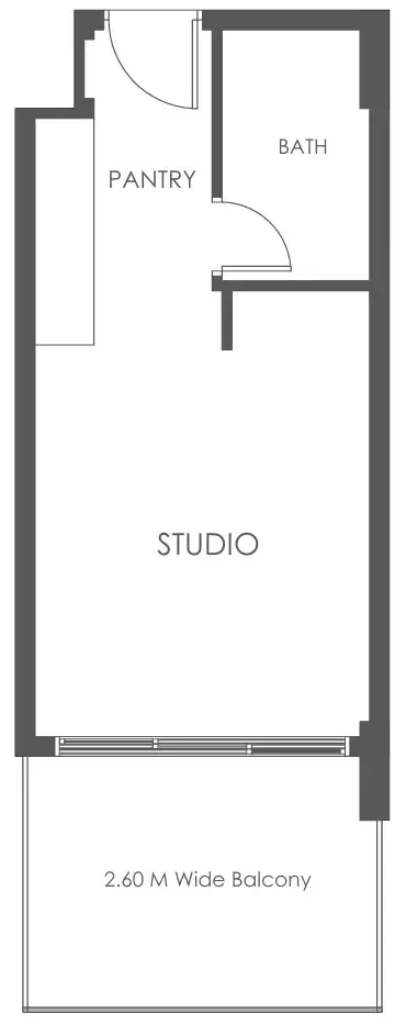 Al Haseen Residences 5 Studio floor plan, 383 sqft