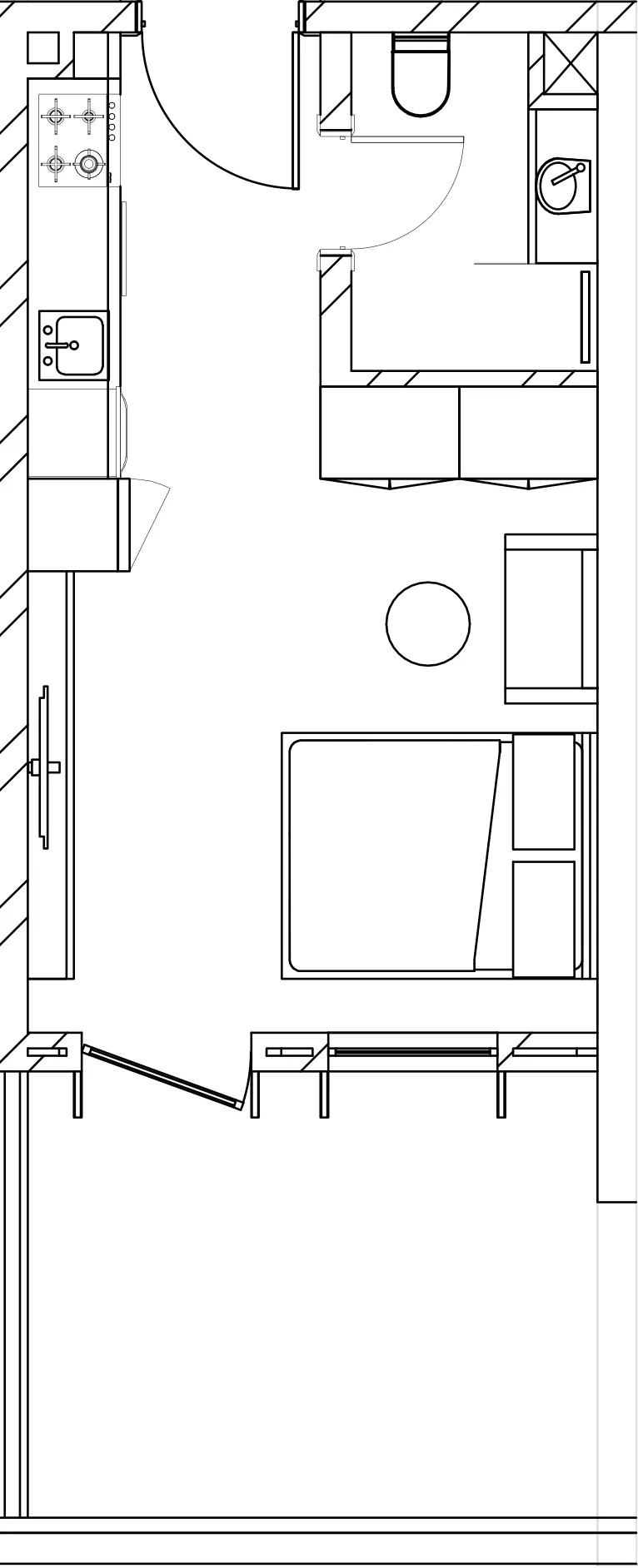 Berkeley Square Studio floor plan, 426 sqft