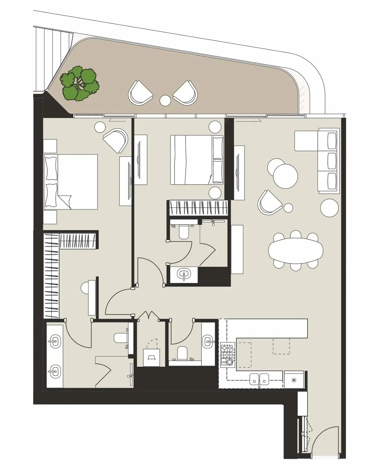 Artistry One Residences 2 bed floor plan, 1,471 sqft