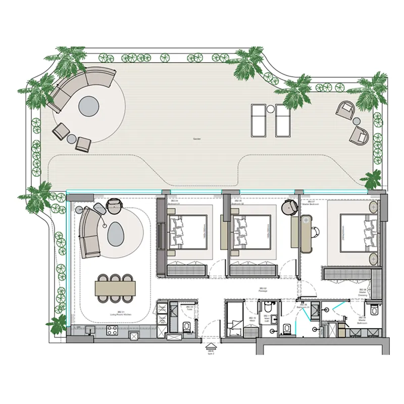Helvetia Verde 3 bed floor plan, 3,083 sqft