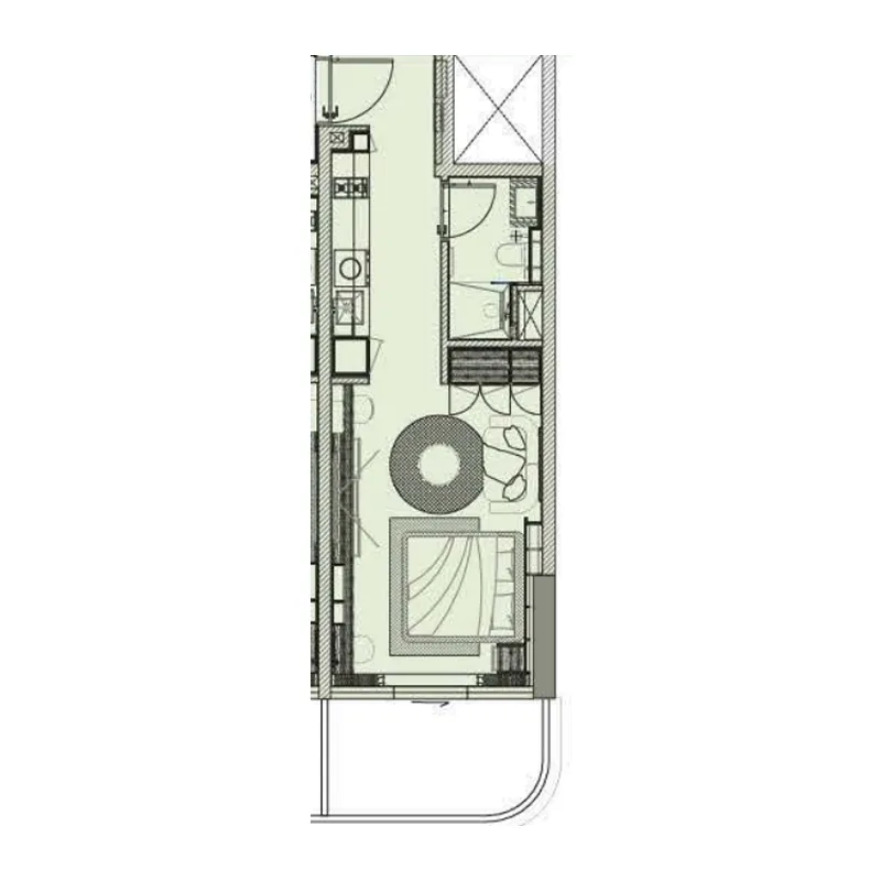 Cove Edition 6 Studio floor plan, 446 sqft