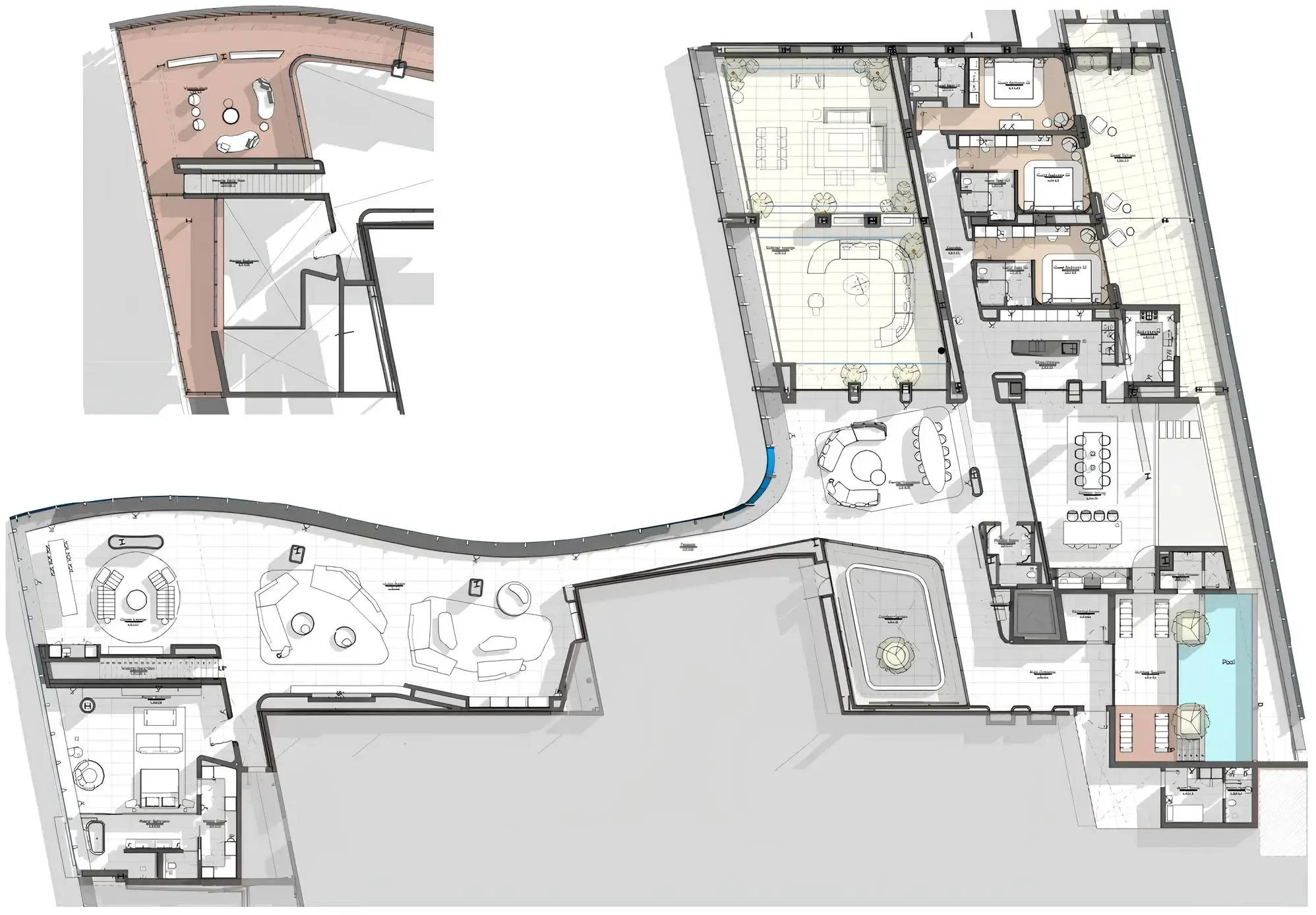 Opus By Zaha Hadid 4 bed floor plan, 12,788 sqft