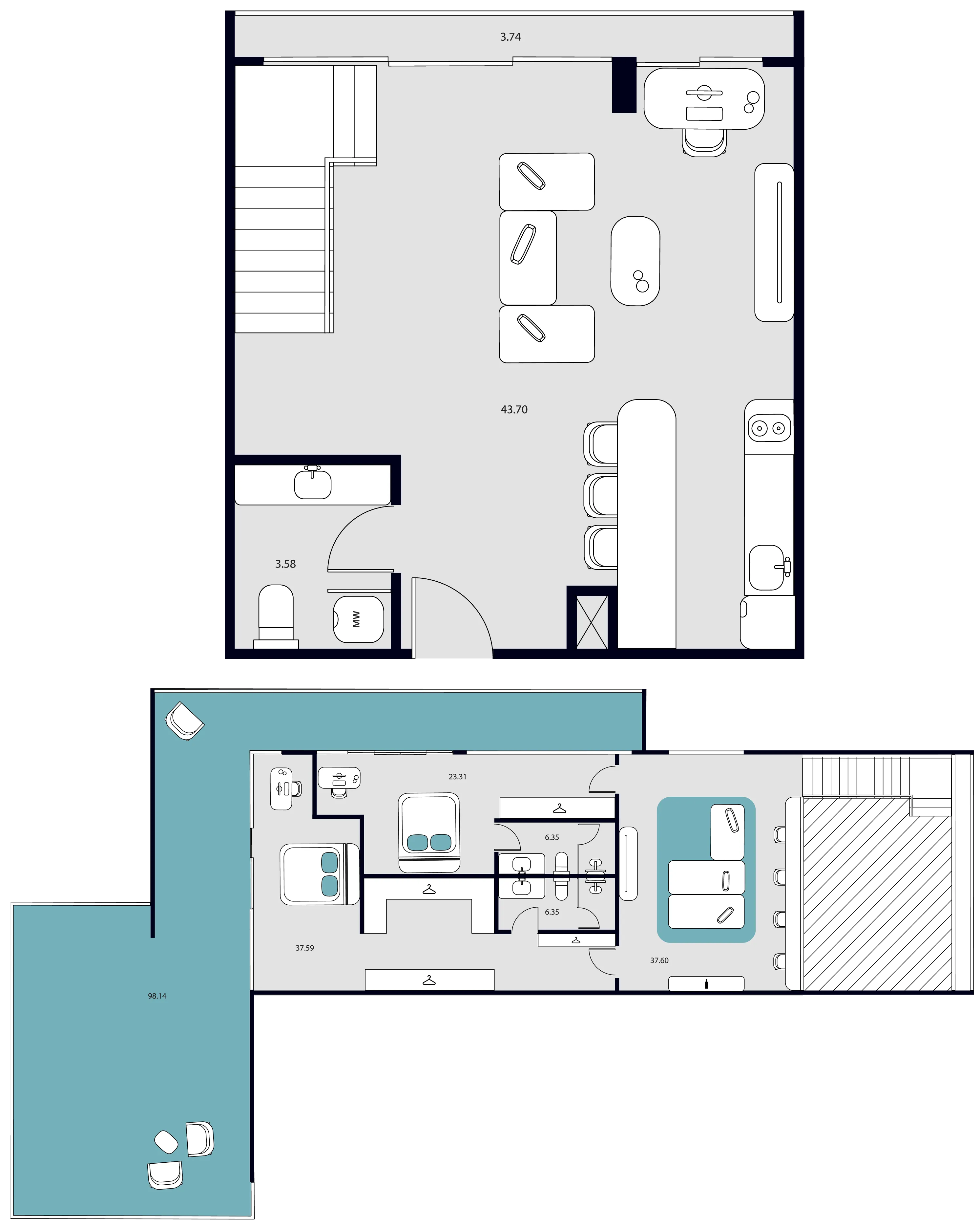 Essence Residence 2 bed floor plan, 2,799 sqft