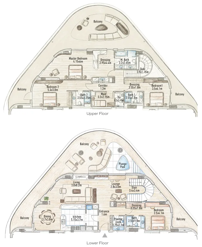 Flow 25 4 bed floor plan, 4,939 sqft