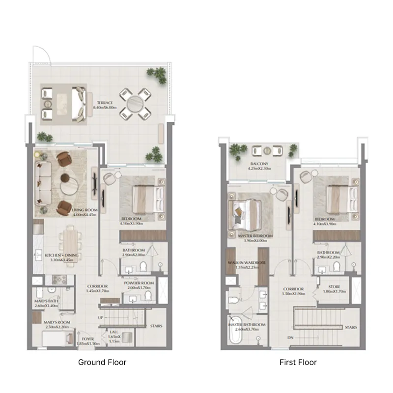 Terra Woods 3 bed floor plan, 2,702 sqft