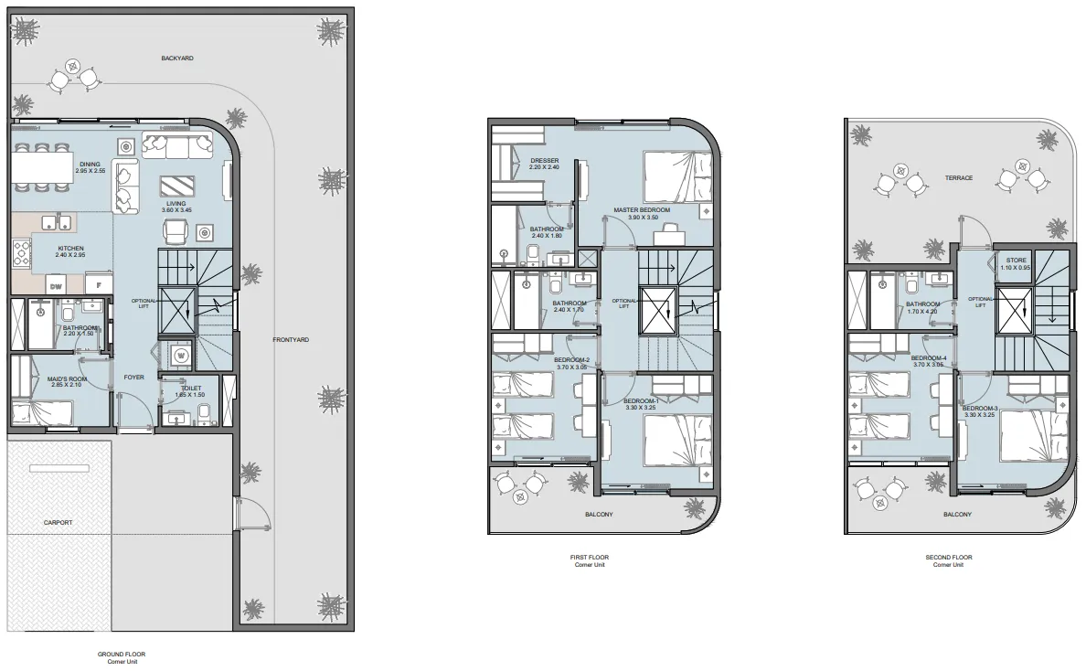 Taormina Village 5 bed floor plan, 3,614 sqft