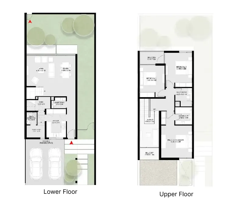 Masaar 3 Sedra 3 bed floor plan, 2,342 sqft