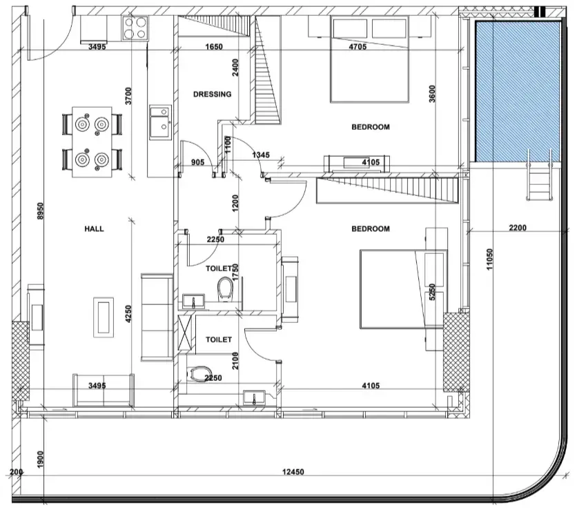 Peace Lagoons 2 2 bed floor plan, 1,479 sqft