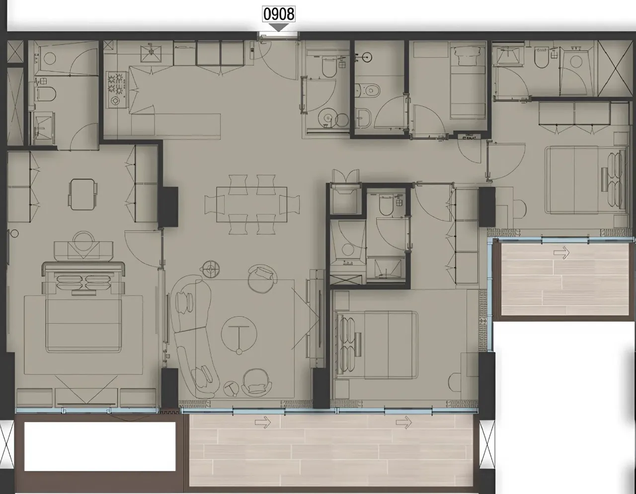 Sea Cliff by Imtiaz 3 bed floor plan, 1,671 sqft