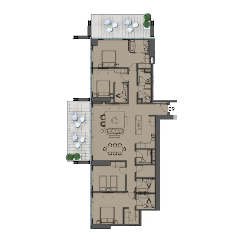 The Symphony by Imtiaz 4 bed floor plan, 2,566 – 2,891 sqft
