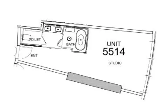 Damac Towers by Paramount Studio floor plan, 492 sqft