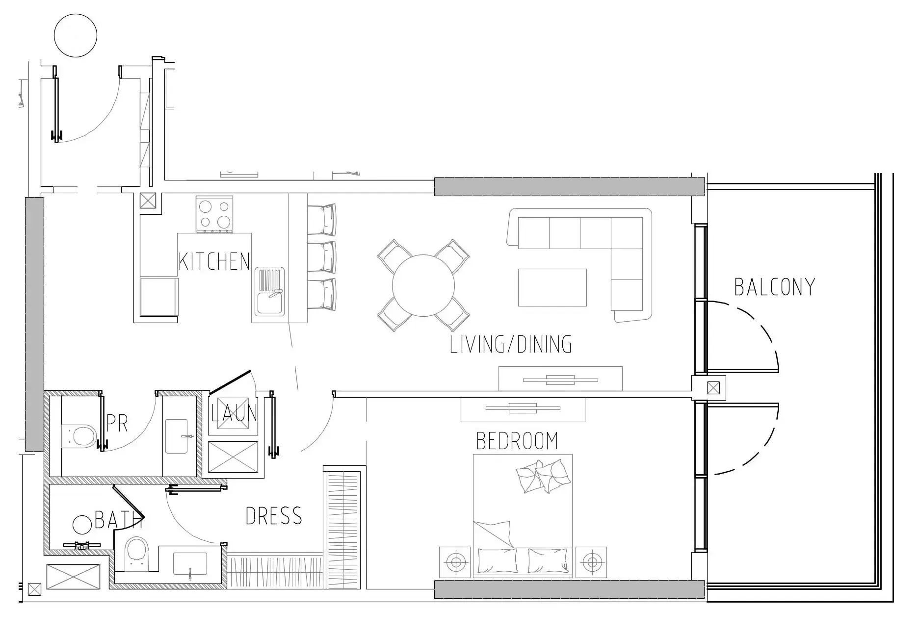 Damac Riverside Views 1 bed floor plan, 980 sqft