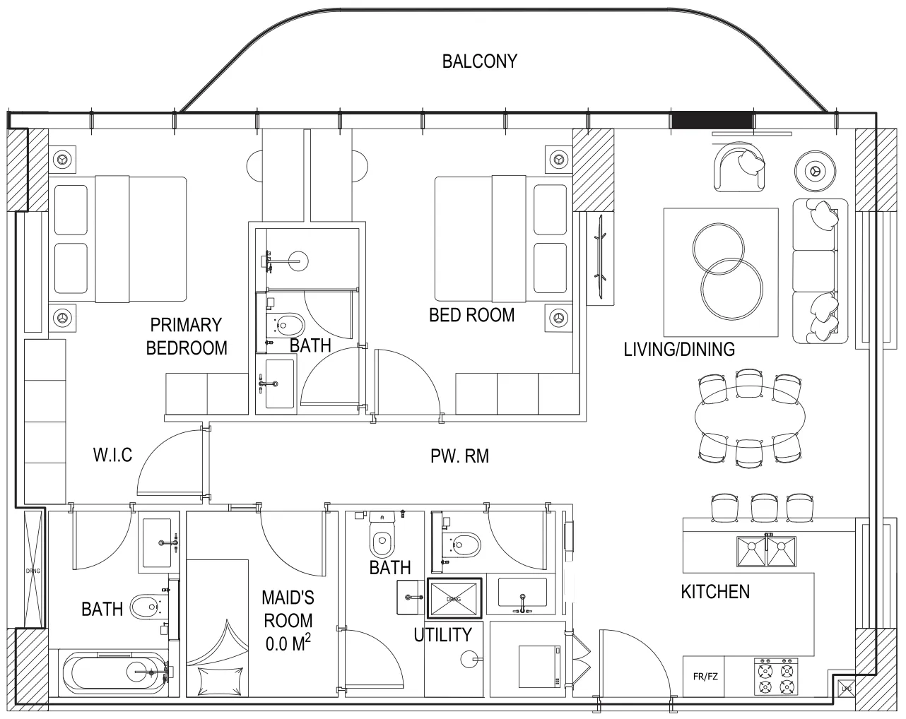 Parkway by Prestige One 2 bed floor plan, 1,259 sqft