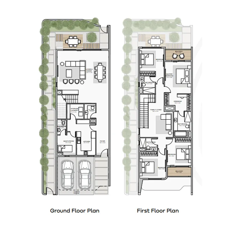 Khalid Bin Sultan City 4 bed floor plan, 3,244 – 3,316 sqft