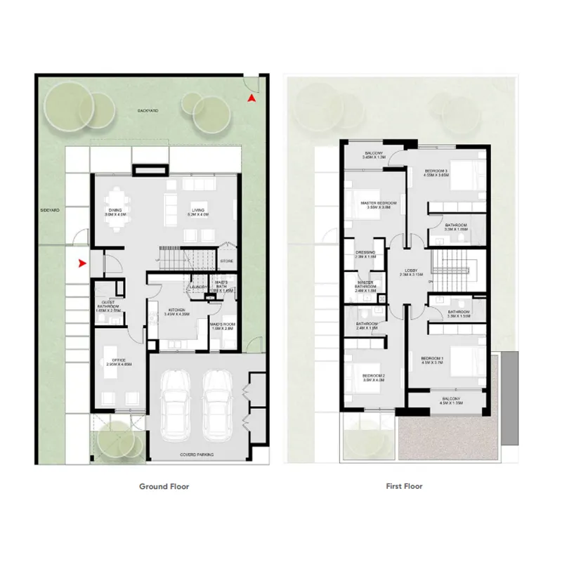 Masaar 2 Melia 4 bed floor plan, 3,771 sqft