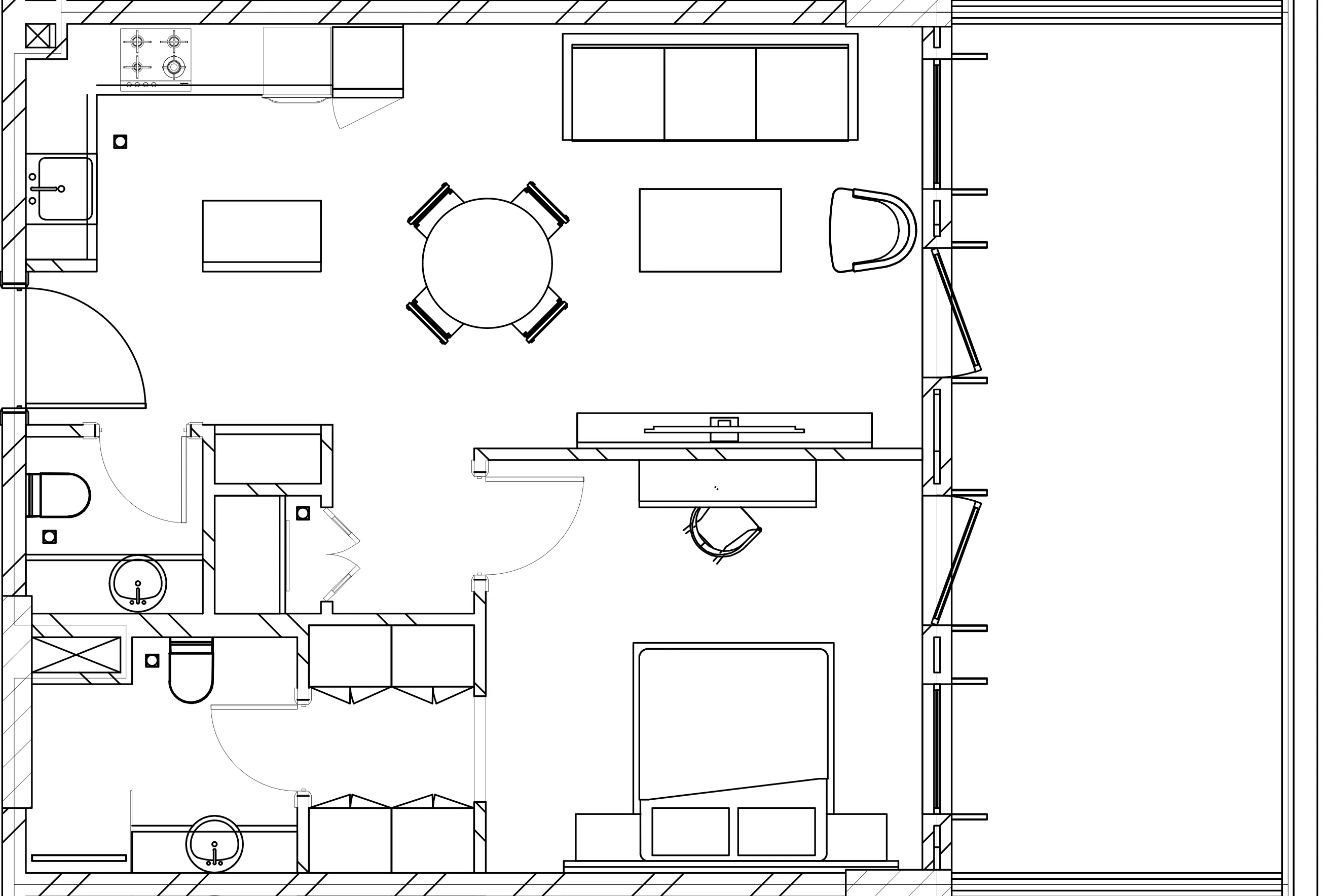 Berkeley Square 1 bed floor plan, 854 sqft