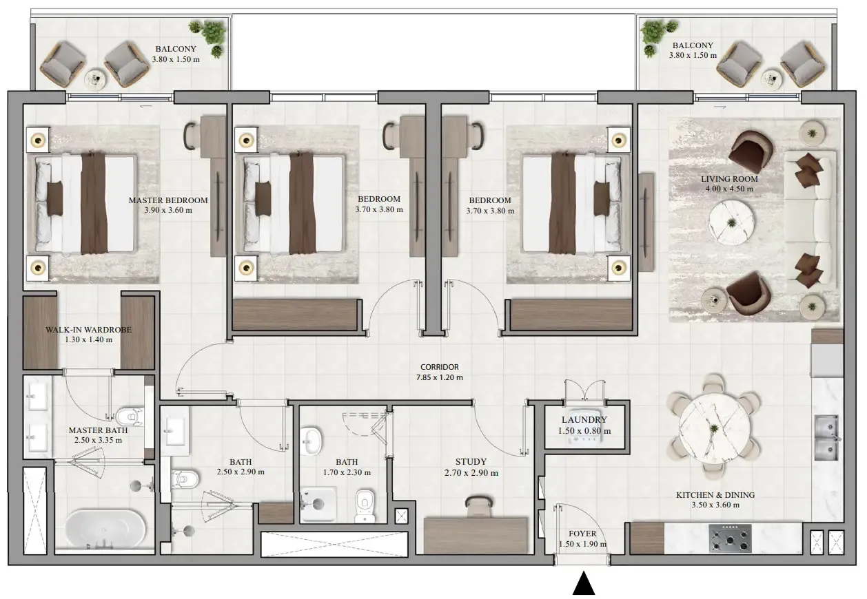 Vista Ridge 3 bed floor plan, 1,655 sqft