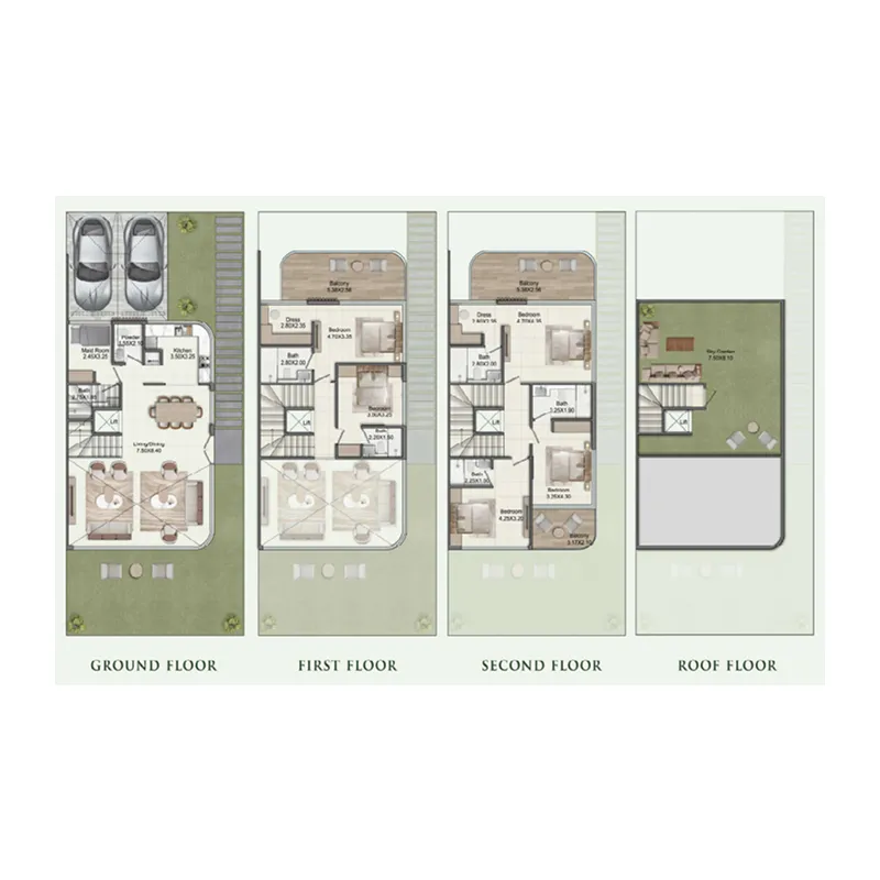 Greenz 5 bed floor plan, 3,950 sqft