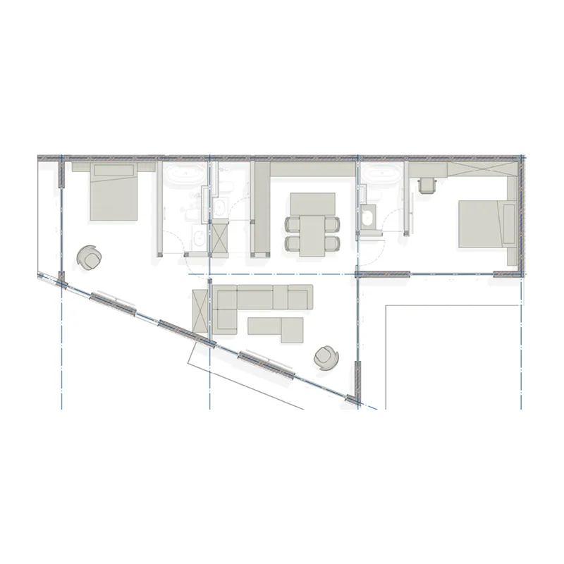 Minori 2 bed floor plan, 1,270 sqft