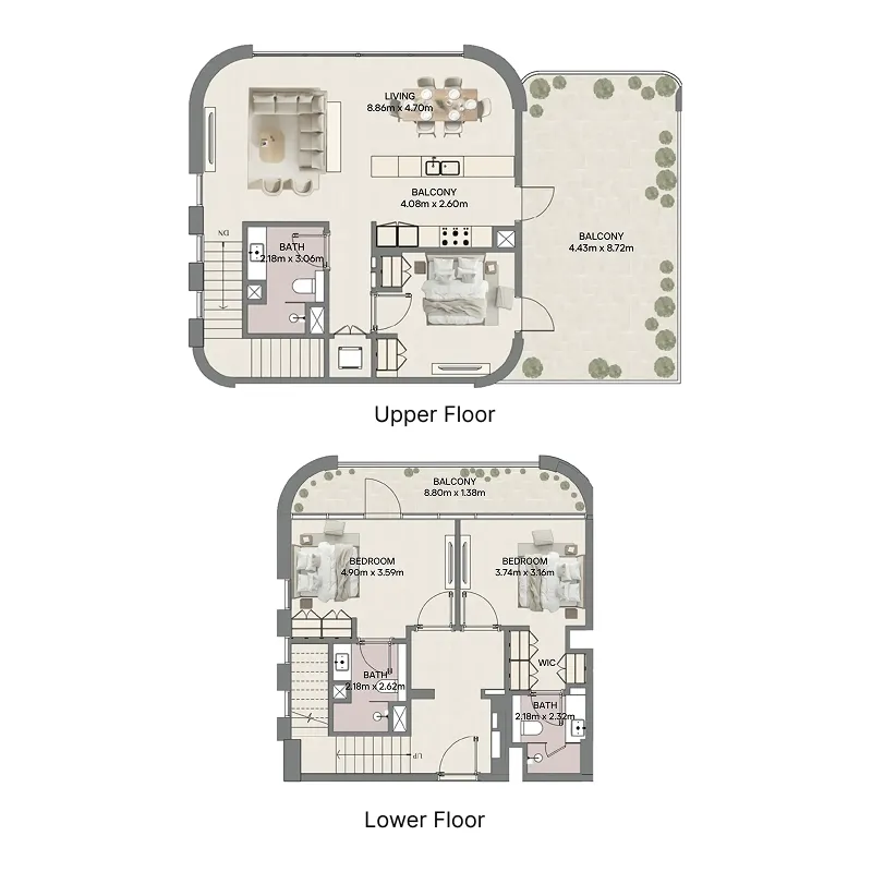 Mirasol II 3 bed floor plan, 2,108 – 2,176 sqft
