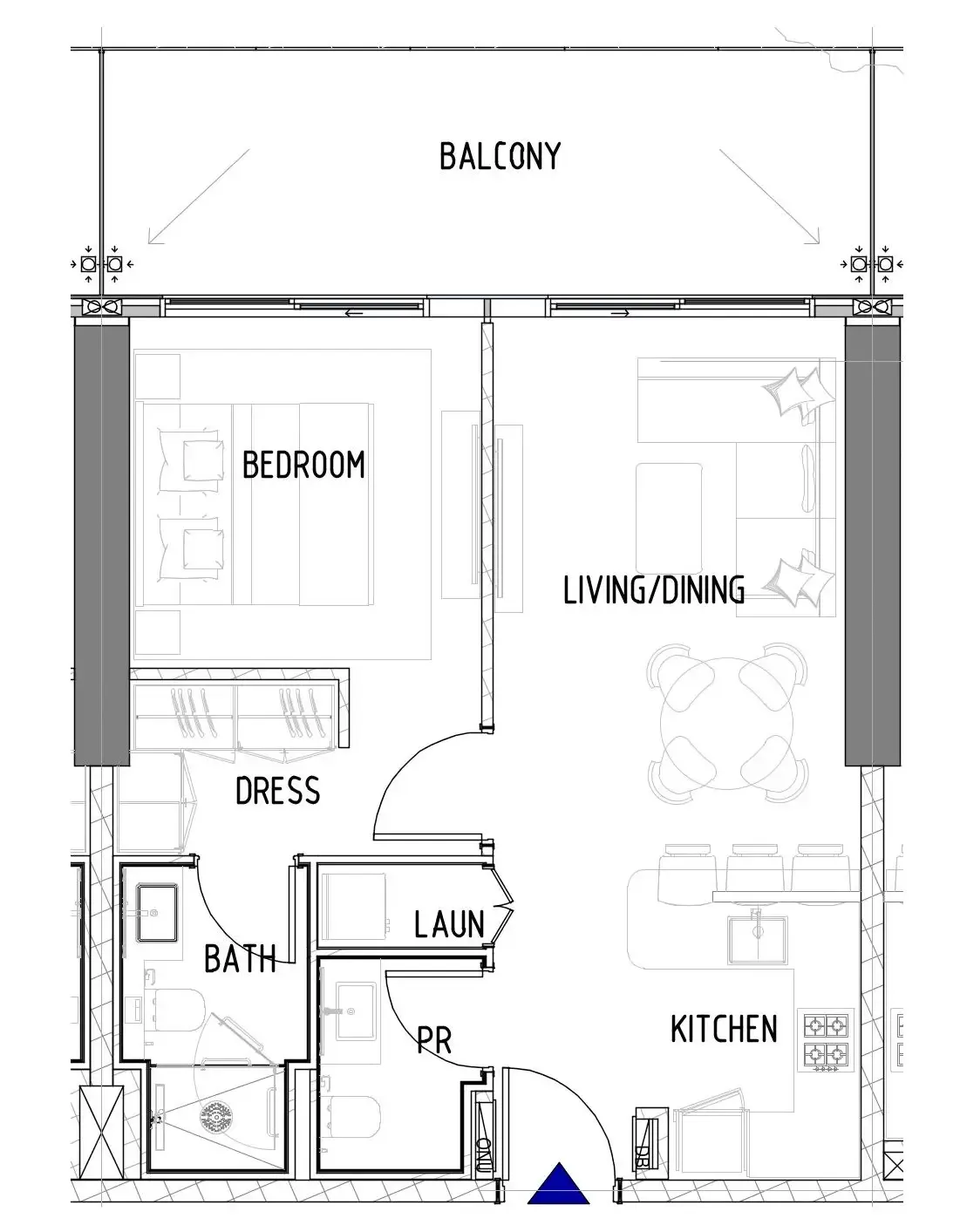 Chelsea Residences 1 bed floor plan, 777 sqft