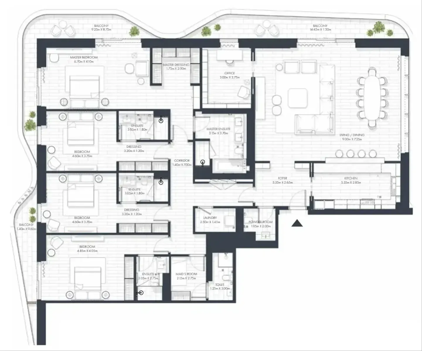 Sunstone 4 bed floor plan, 3,137 – 3,756 sqft