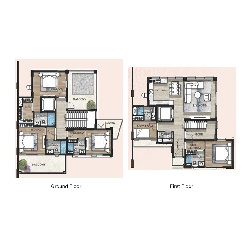 Terva Homes 4 bed floor plan, 4,613 sqft