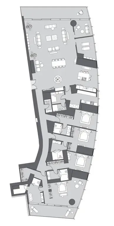Six Senses Residence 4 bed floor plan, 5,713 sqft