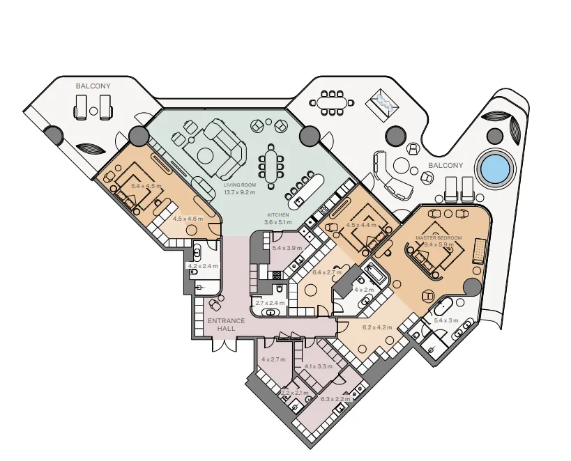 Eywa Tree of Life 3 bed floor plan, 3,580 sqft