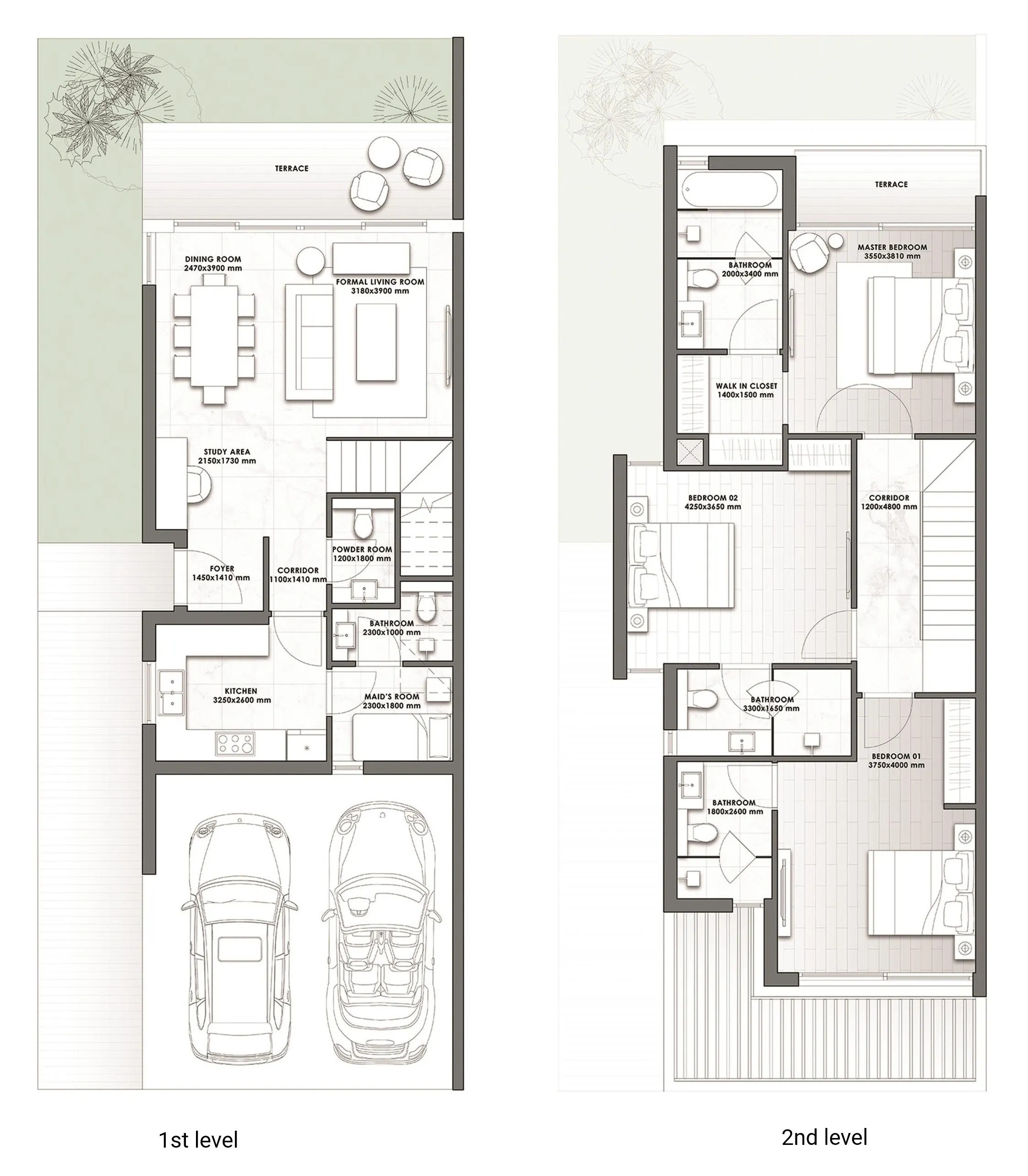 Sunrise Haven 3 bed floor plan, 1,710 sqft