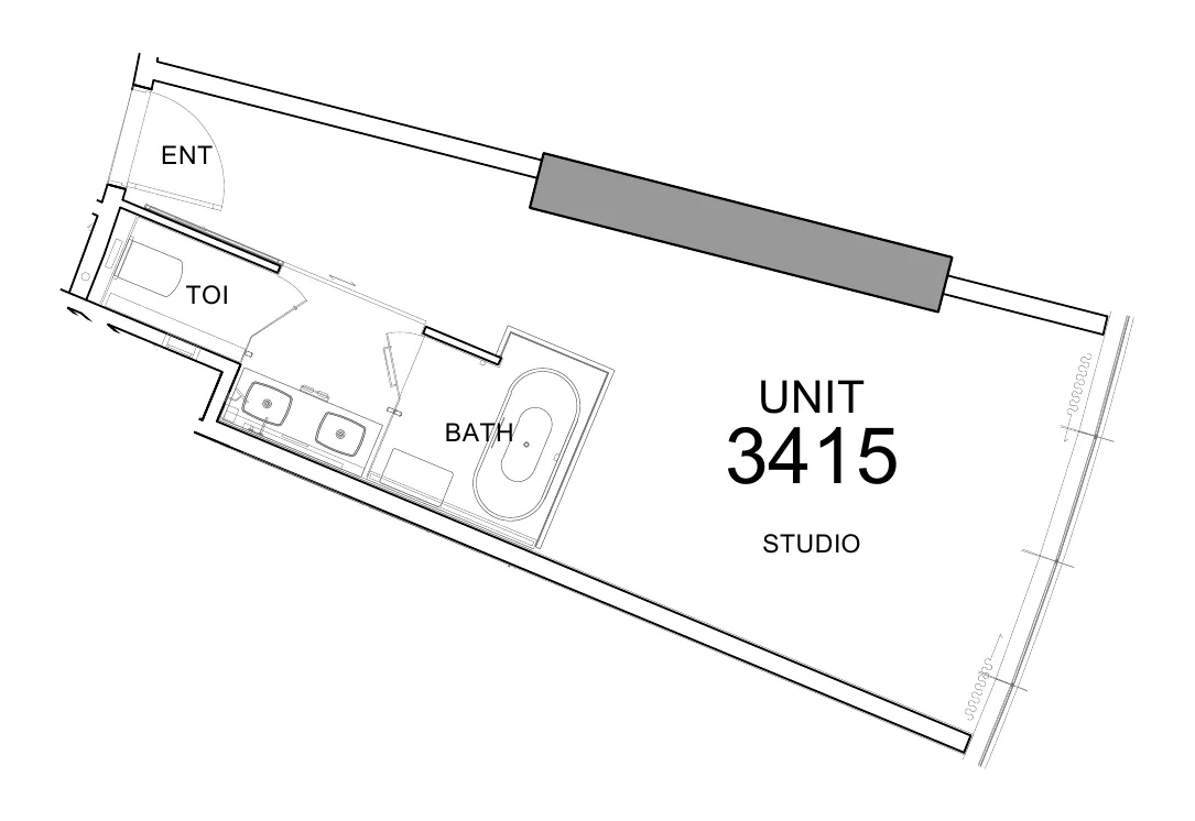 Damac Towers by Paramount Studio floor plan, 452 sqft
