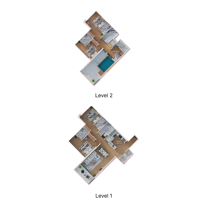 Bab Al Qasr Canal View Residence 22 4 bed floor plan, 2,033 – 2,041 sqft