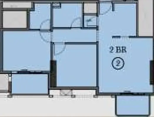 Seslia Tower 2 bed floor plan, 982 sqft