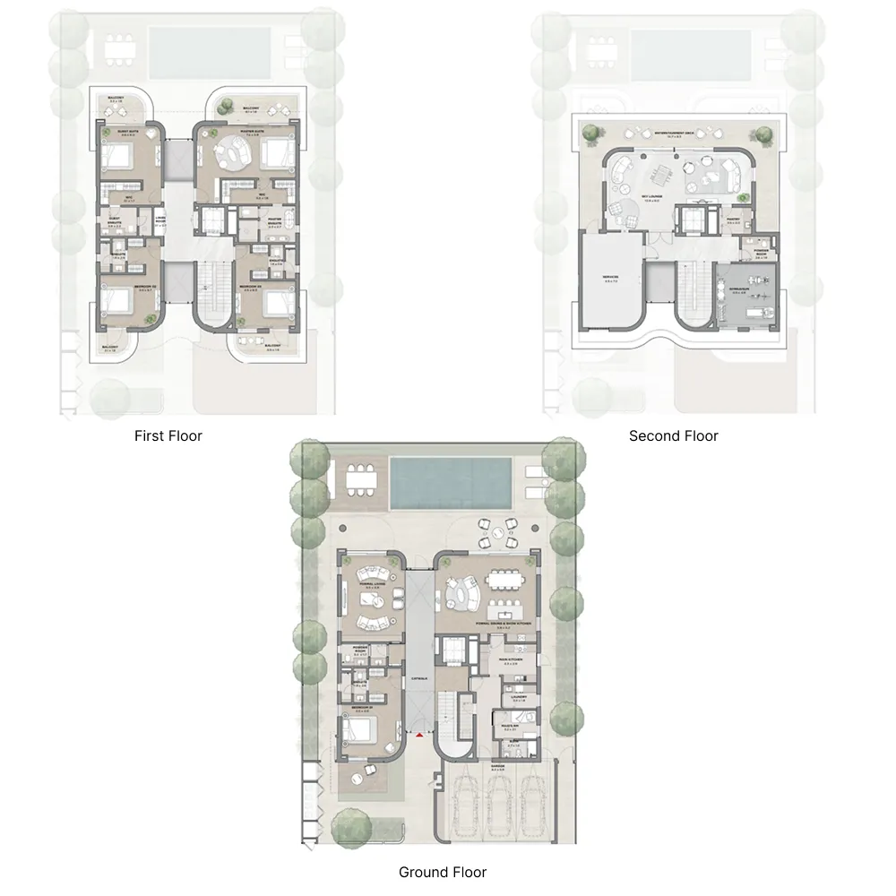 Taraf Karl Lagerfeld Villas 5 bed floor plan, 7,769 sqft