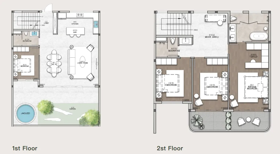 Ayana Heights Seaview Residences 4 bed floor plan, 2,267 sqft