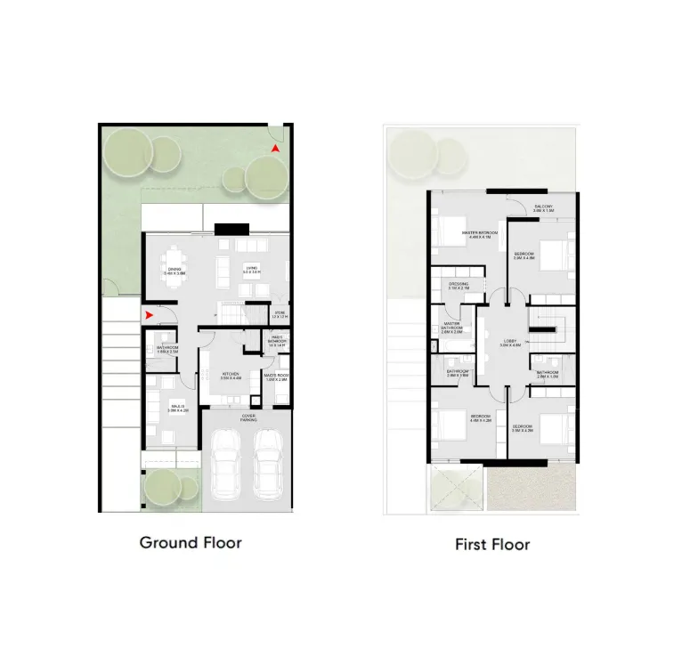 Masaar 3 Phases 1 and 2 4 bed floor plan, 3,139 sqft