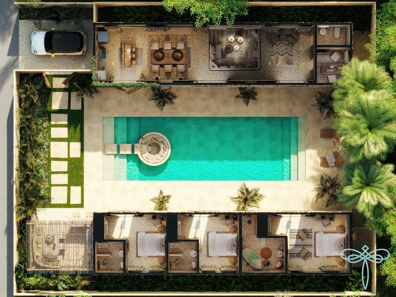 Seafora Villas 3 bed floor plan, 4,847 – 5,694 sqft
