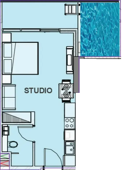 Samana Manhattan 2 Studio floor plan, 524 sqft