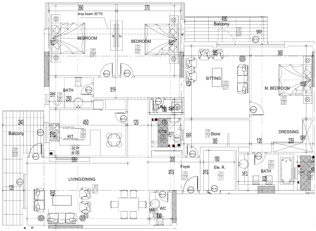 Paradise View II 3 bed floor plan, 2,001 sqft