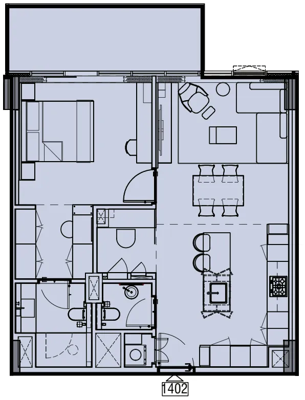 Wynwood by Imtiaz 1 bed floor plan, 900 sqft