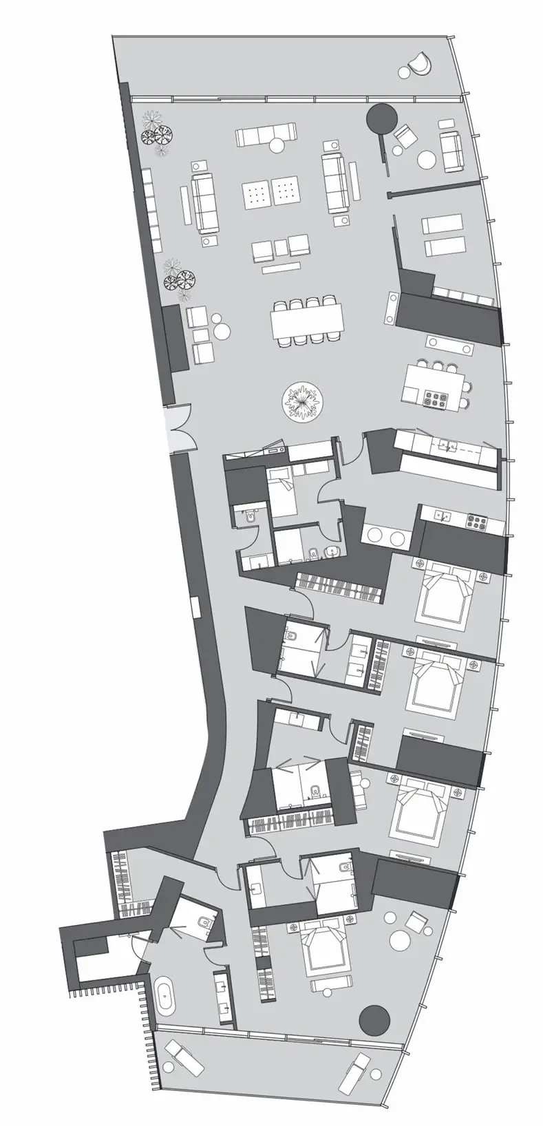 Six Senses Residence 4 bed floor plan, 5,713 sqft