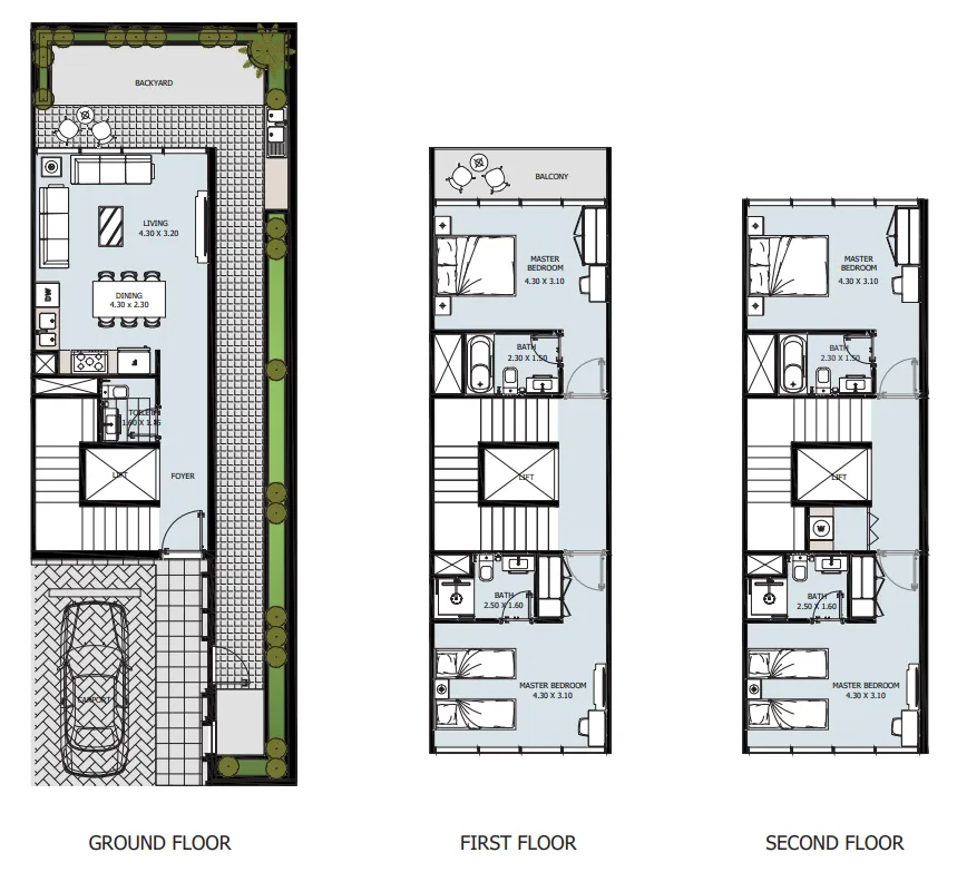 Verdana IV 4 bed floor plan, 2,117 – 2,624 sqft